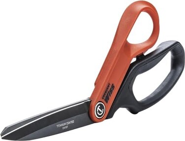 Wiss CW10T Titanium Coated Offset Right Hand Tradesman Shears, 254mm, Multi, One Size.