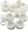 Longdex Hole Plug 50PCS White Round Nylon Locking Hole Plug Button Fastener Cover 13mm.