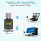 Auscoumer USB WiFi Bluetooth Adapter 600Mbps Dual Band 2. 4/5Ghz Wireless Network External Receiver Mini WiFi Dongle for PC/Laptop/Desktop.