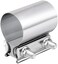 EVIL ENERGY 2. 5 Inch 2 1/2 Butt Joint Exhaust Band Clamp Sleeve Stainless Steel 2pcs.