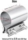 EVIL ENERGY 2. 5 Inch 2 1/2 Butt Joint Exhaust Band Clamp Sleeve Stainless Steel 2pcs.