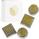 Wazakura 4PCS Mini Ikebana Kenzan Japanese Flower Holder Pin Cushion, Made in Japan, Flower Arranging Accessories Pin Flower Frog, Round Square - 1"(24mmBrass.