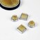 Wazakura 4PCS Mini Ikebana Kenzan Japanese Flower Holder Pin Cushion, Made in Japan, Flower Arranging Accessories Pin Flower Frog, Round Square - 1"(24mmBrass.