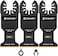 EZARC Carbide Oscillating Saw Blades, Multitool Blades Quick Release for Hard Material, Hardened Metal, Nails, Bolts and Screws, 3-Pack.