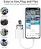 SUNTRSI SD Card Reader for i-Phone i-Pad and Camera with Dual Slot for SD and TF Memory Cards, SD Card Reader, No Need for Applications, Plug and Play.