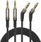 Mr Rex 2. 5mm to 3. 5mm Aux Cable Compatible with Bose Quietcomfort QC35 QC25 SounTrue, JBL E55BT E45BT E65BTNC, AKG Y55 Y50 Headphone 2-Pack, 5FT Black.