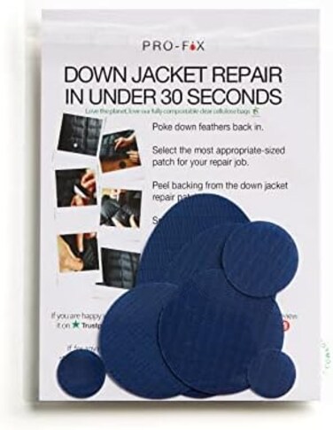 DJR Down Jacket Repair Patches Dark Blue (Self-Adhesive.