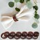MEPERPER Napkin Rings Set of 12, Wooden Napkin Rings Artisan Crafted in India, Tabletop Decor.