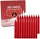 NORDICO Candlelights Candles for Christmas Tree - Angel Chime Decorations - Christmas Pyramids Carousel - 4 inch X 1/2 inch Diameter - 1. 5 Hour Burn Time. Unscented Red.