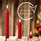 NORDICO Candlelights Candles for Christmas Tree - Angel Chime Decorations - Christmas Pyramids Carousel - 4 inch X 1/2 inch Diameter - 1. 5 Hour Burn Time. Unscented Red.