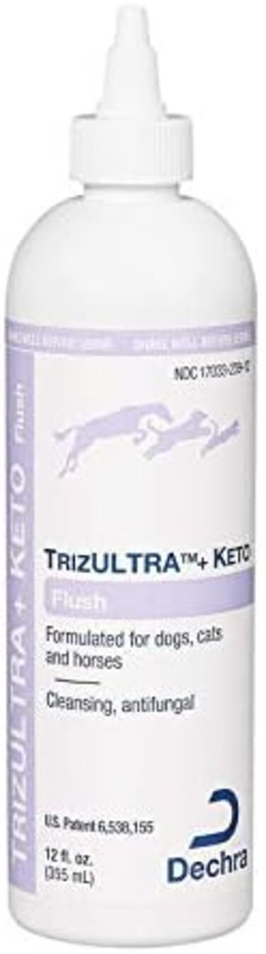DechraTopical TrizULTRAKeto Flush للكلاب والقطط والخيول (12 أونصة، عبوة أساسية).
