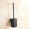 BGL Toilet Brush Holder Black, Toilet Bowl Brush Holder Black Wall Mount Square for Bathroom.