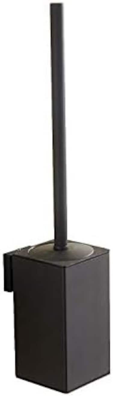 BGL Toilet Brush Holder Black, Toilet Bowl Brush Holder Black Wall Mount Square for Bathroom.