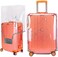 GigabitBest 20 24 28 30 Inch Clear Suitcase Luggage Protector Cover Tsa Approved Waterproof PVC Thicken Transparent Full Clear Suitcase Protector Cover Travel Case 3 Pieces Set, Full Clear, XL (30-31.