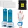 LEVIERO Gymnastics Grips for Girls - Soft Leather Dowel Hand Grips with Velcro Wrist Straps and Adjustable Finger Holes, for All Ages in Pink, Aqua and White.