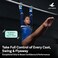 LEVIERO Gymnastics Grips for Girls - Soft Leather Dowel Hand Grips with Velcro Wrist Straps and Adjustable Finger Holes, for All Ages in Pink, Aqua and White.