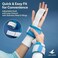 LEVIERO Gymnastics Grips for Girls - Soft Leather Dowel Hand Grips with Velcro Wrist Straps and Adjustable Finger Holes, for All Ages in Pink, Aqua and White.