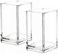 Cerpourt 2 Pack Clear Acrylic Pencil Pen Holder Cup,Desk Accessories Holder,Makeup Brush Storage Organizer,Modern Design Desktop Stationery Organizer for Office School Home Supplies,2. 6x 2. 6x 4 inch