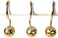CHICTIE Gold Shower Curtain Hooks Rings,Set of 12 Brass Decorative Bling Metal Rustproof Shower Hangers Rings for Bathroom Curtains Rods Hollow Ball Design.