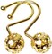 CHICTIE Gold Shower Curtain Hooks Rings,Set of 12 Brass Decorative Bling Metal Rustproof Shower Hangers Rings for Bathroom Curtains Rods Hollow Ball Design.