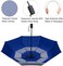 G4Free UPF 50UV Protection Travel Folding Umbrella 42/46 Inch Windproof Silver Coating Rain Sun Blocking Automatic Open.