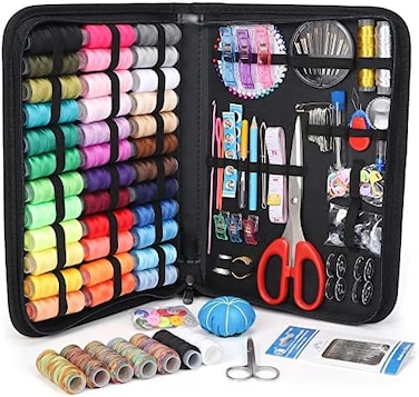 YUANHANG Large Sewing Kit, 200 PCS Needle and Thread Kit Sewing Supplies, Anti-Scratch Durable Oxford Sewing Case for Adults, Home Repair and DIY, Portable Sewing Kit Travel L Sewing Kit 01.