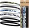 Tough Headband Elastic Thin Sports Headbands - Athletic Non Slip Skinny Headbands for Women Men Boys Girls Kids- 6-Pack Silicone Grip Hairband Mini Sweat Band, Great for Workouts.