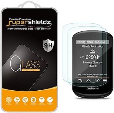Supershieldz (2 Packfor Garmin Edge 530 and Edge 830 Tempered Glass Screen Protector, 0. 33mm, Anti Scratch, Bubble Free.