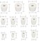 Newflager 26 Pack Solid Rubber Stopper, White Lab Plug, 000- 8Sizes Assortment, 11 Assorted Sizes.