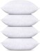 Utopia Bedding Throw Pillows Insert (Pack of 4, White- 12 x 12 Inches Bed and Couch Pillows - Indoor Decorative Pillows.