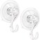 GameXcel 2PCS Wreath Hanger, Suction Cup Hooks with Key Lock, Heavy Duty Vacuum Wall Window Shower Suction Cup Hook and Wreath Hanger for Front Door, Wreath Holders, Plastic Hook Cup Holds up to 22 Lb