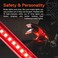ONLINE LED 2pc 5" Red LED Motorcycle Turn SignalBrake Tail Light Strip Kit [IP68 Waterproof] [Single Row] [50% Running Light] [100% Brake/Turn Signals] Flexible Tail Light Strip for Motorcycle Trailer