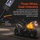 ONLINE LED STORE True Mods 2pc 5" Amber Motorcycle RunningTurn Signal Tail Light Strip Kit [IP68 Waterproof] [Single Row] [50% Running Light] [100% Turn Signals] for Motorcycle Snowmobile.