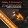 ONLINE LED STORE True Mods 2pc 5" Amber Motorcycle RunningTurn Signal Tail Light Strip Kit [IP68 Waterproof] [Single Row] [50% Running Light] [100% Turn Signals] for Motorcycle Snowmobile.
