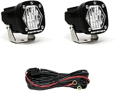 Baja Designs S1 Wide Cornering LED Light with Mounting Bracket Pair.