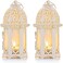 Nuptio Moroccan Style Candle Lantern - Great for Patio, Indoors/Outdoors, Events, Parties and Weddings 2 Pcs Small Size.