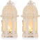 Nuptio Moroccan Style Candle Lantern - Great for Patio, Indoors/Outdoors, Events, Parties and Weddings 2 Pcs Small Size.