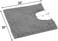 LuxUrux Bath Mat - Toilet Rugs u Shaped- Extra-Soft Plush Bath Bathroom Rug,1'' Chenille Microfiber Material, Super Absorbent Shaggy Machine WashDry (20 x 20, Light Grey.