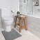 LuxUrux Bath Mat - Toilet Rugs u Shaped- Extra-Soft Plush Bath Bathroom Rug,1'' Chenille Microfiber Material, Super Absorbent Shaggy Machine WashDry (20 x 20, Light Grey.
