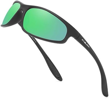 FAGUMA Polarized Sports Sunglasses For Men Cycling Driving Fishing 100% UV Protection.
