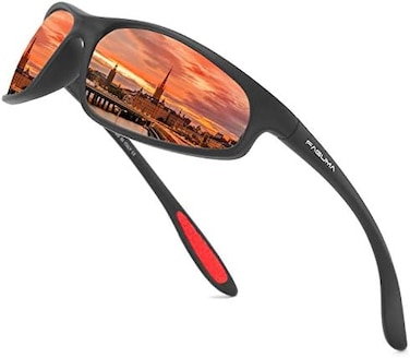 FAGUMA Polarized Sports Sunglasses For Men Cycling Driving Fishing 100% UV Protection.