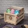 Crosley AC1004A-NA Record Storage Crate Holds Up to 75 Albums, Natural.