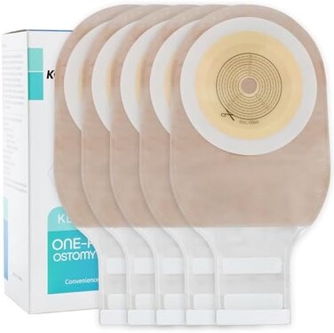 KONWEDA 20 PCS Colostomy Bags, Ostomy Supplies,One Piece Drainable Ostomy Pouch for Ileostomy Stoma Care, Cut-to-Fit.
