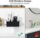 Luxspire Resin Toothbrush Holder, 5 Slots Hygienic Handmade Toothbrush Storage Stand Dispenser Bathroom Organizer Set for Toothpaste, Razor - Black.
