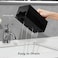 Luxspire Resin Toothbrush Holder, 5 Slots Hygienic Handmade Toothbrush Storage Stand Dispenser Bathroom Organizer Set for Toothpaste, Razor - Black.
