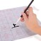 MEGREZ No Ink Chinese Calligraphy Set Brush Water Writing Cloth Paper Ou Yang Xun Magic Cloth 4 pcs with Chinese Brush and Water Dish for Beginners Practice Set (6 Items.