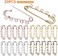 Jdesun Large Safety Pins, 20pcs Heavy Duty Alloy Pins With 5 Loops for Blankets, Skirts, Knitted Fabric, Crafts - Gold, Silver, Antique Bronze, Rose Gold, 50x15mm.