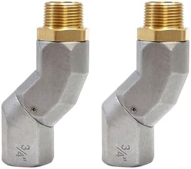 A ABIGAIL ABIGAIL 2PCS 3/4" Fuel Transfer Hose swivel 360 Rotating Connector for Multi Plane Fuel Vozz.