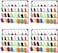 OYEAL 4 Pack SewingEmbroidery Thread Rack Wall-Mounted Metal Sewing Organizer with Hanging Tools, Large Thread Organizer, 32-Spool.