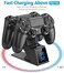 شاحن وحدة تحكم OIVO PS4، قاعدة شحن سريع لمدة 1.8 ساعة لوحدات تحكم سوني بلاي ستيشن 4، متوافق مع PS4 Slim / Pro.